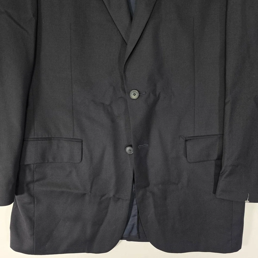 JOS A BANK 710 Gordon Men's Sport Coat Blazer Two Button Deep Navy Wool Size 40L